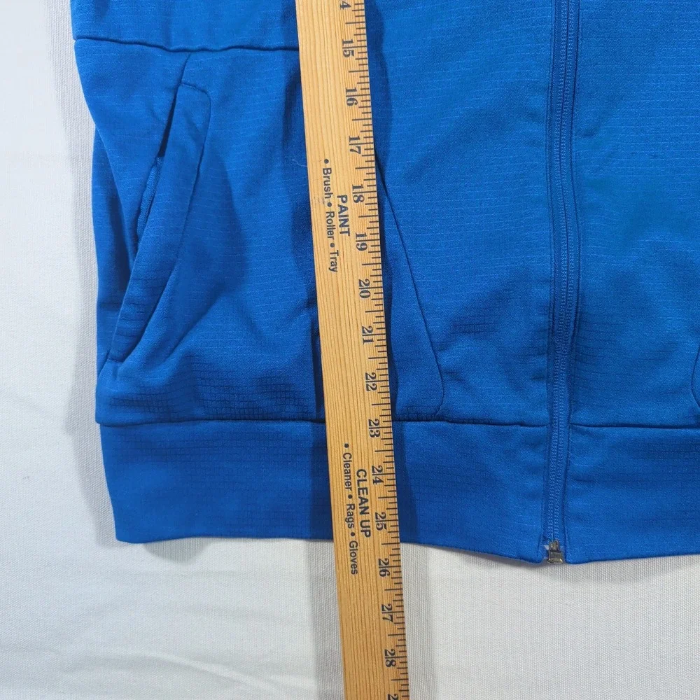 The North Face Hoodie Mens Large Blue Black Camo Hybrid Full Zip Fleece Jacket